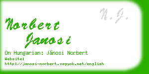 norbert janosi business card