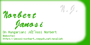 norbert janosi business card